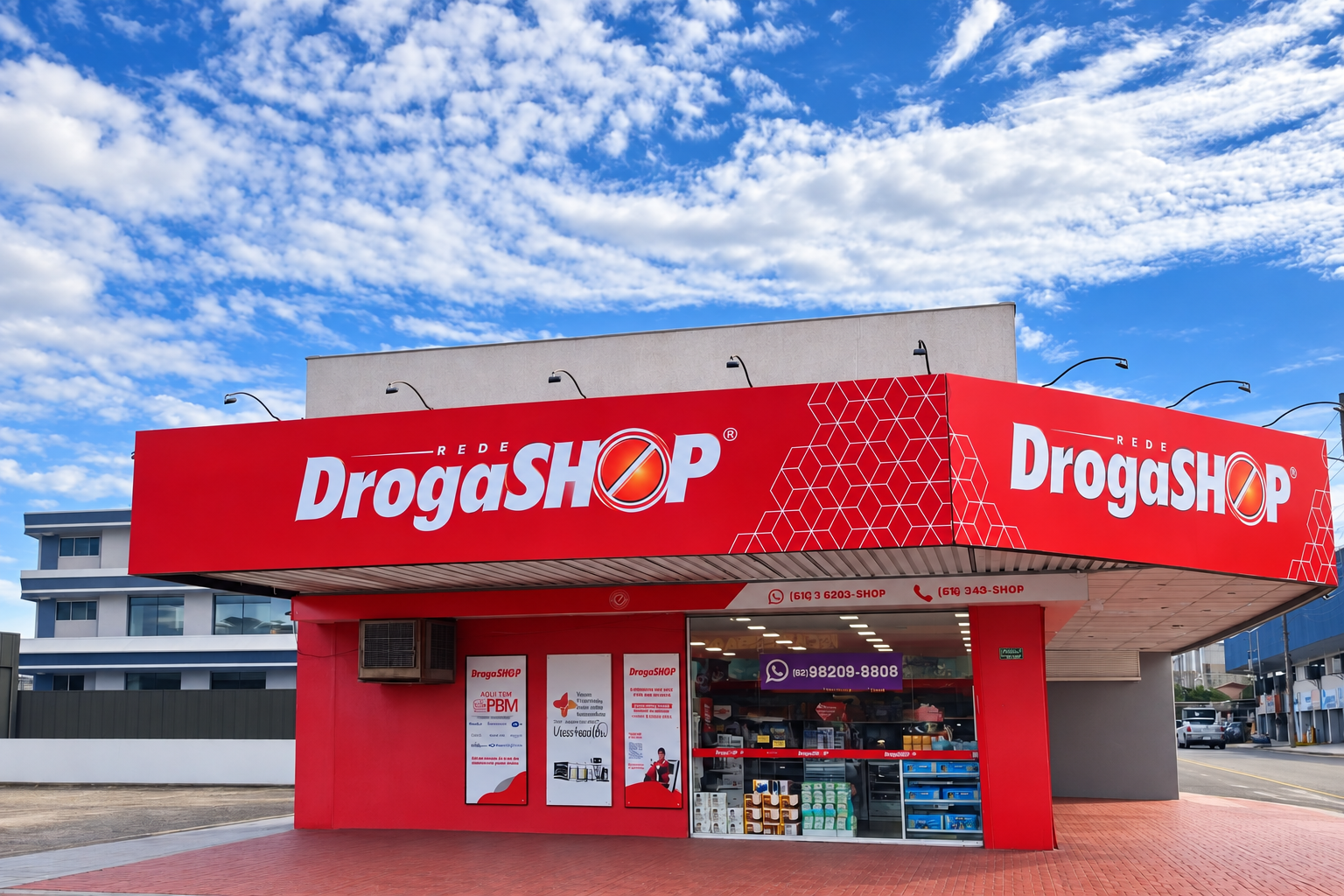 Fachada frontal DrogaSHOP